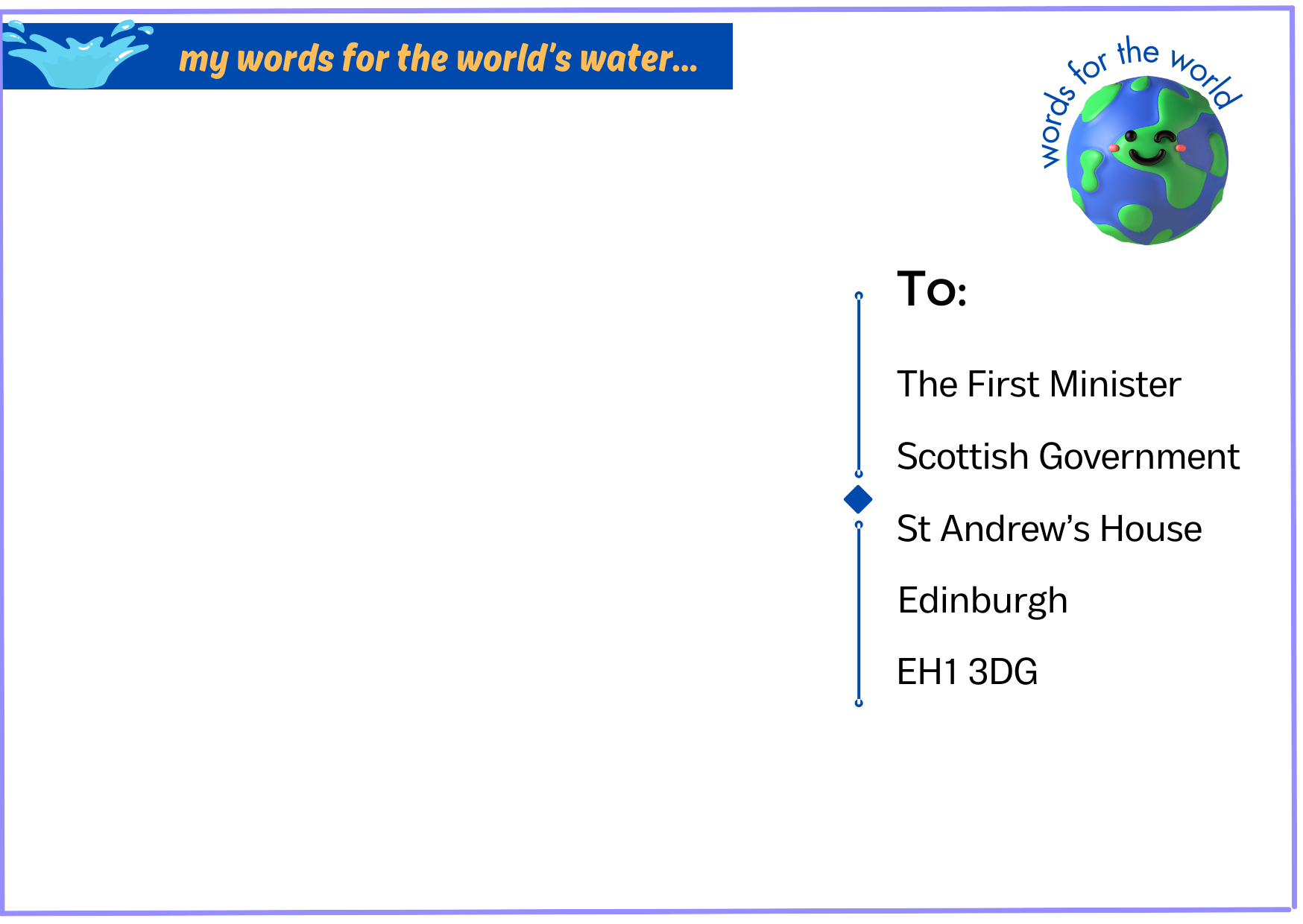 picture of the postcard template picture of the postcard template